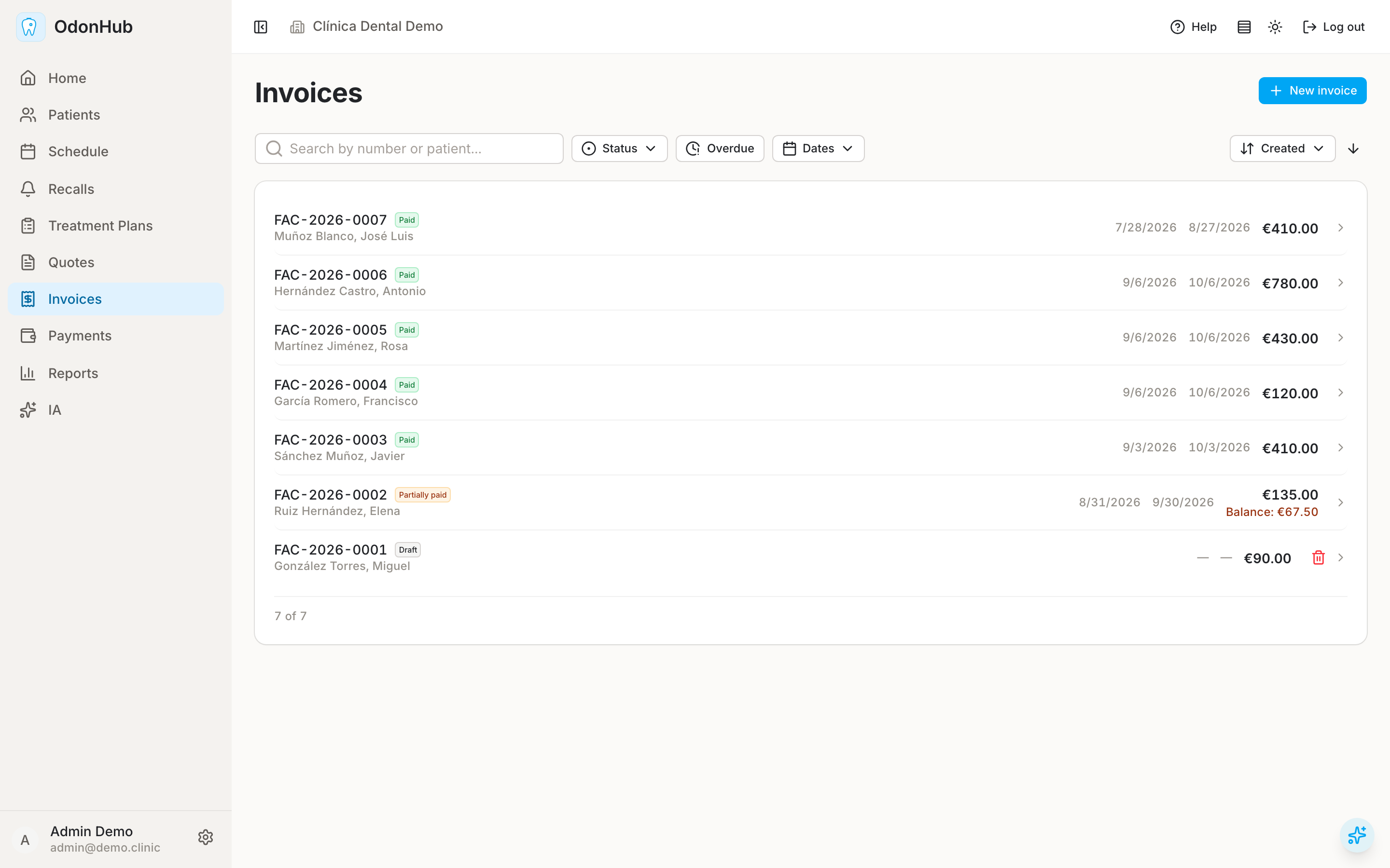 Billing — OdonHub